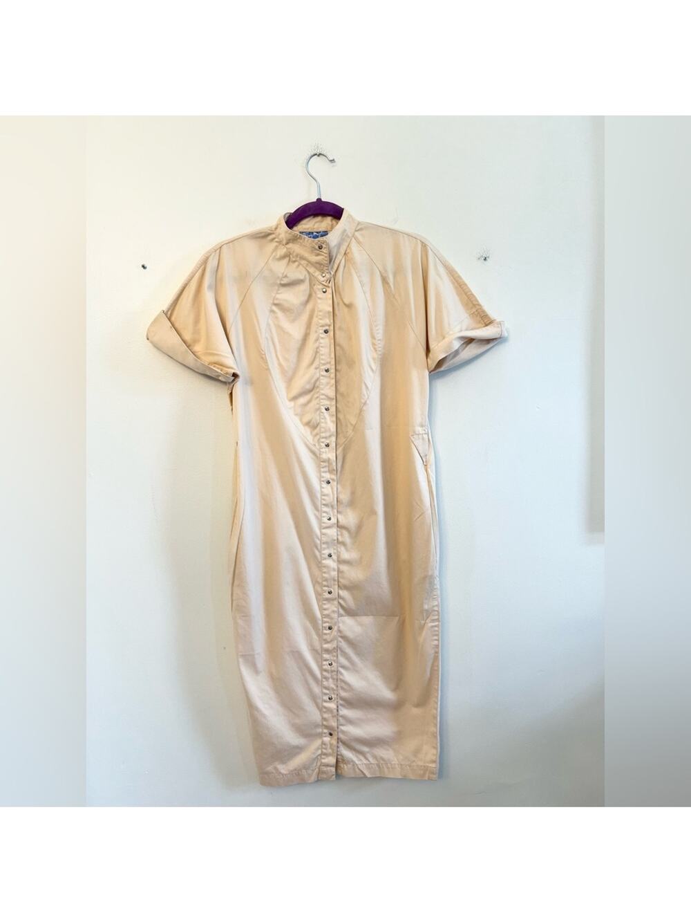 Thierry Mugler vintage safari dress utility peace short sleeve made in France 6
